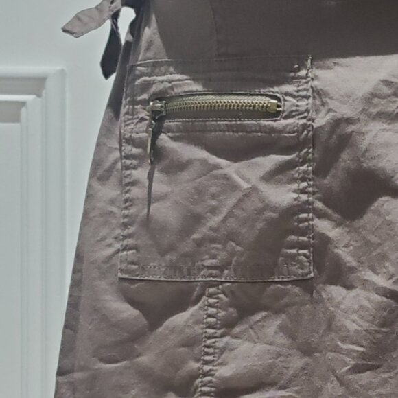 Cargo "Aviator" Style Khaki Utility Zip Dress - Picture 8 of 16